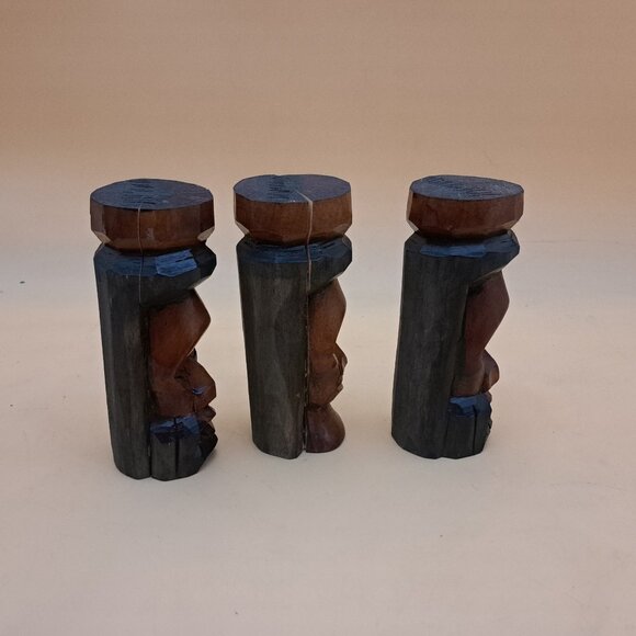 Three Jamaican Carved Statues - Picture 7 of 11